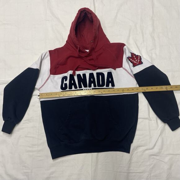 River Wear Canada Hoodie Pullover Mens Size XS Color Red /navy Blue - Picture 7 of 8
